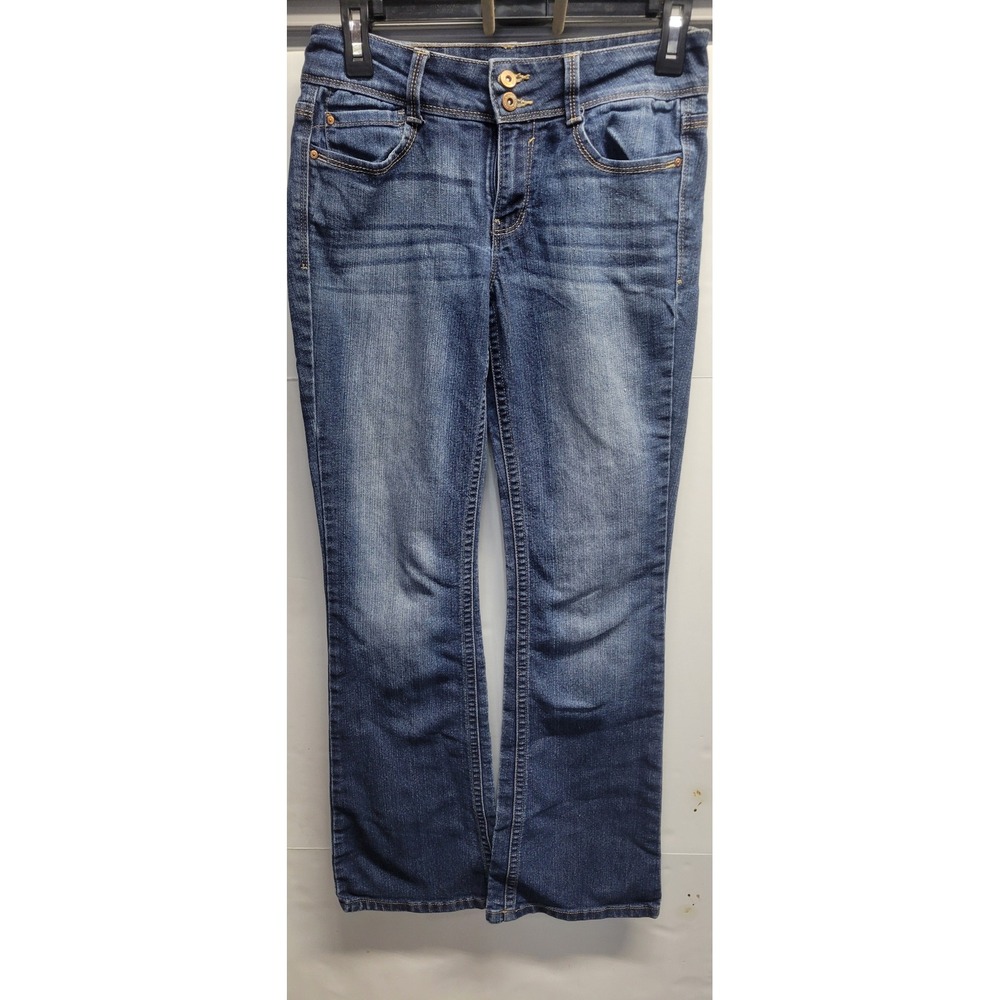 Vtg LEI Sophia Hipster‎ Flare Jeans Blue Wash Size 5 Regular